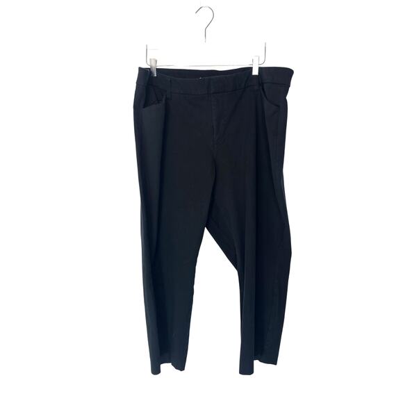 Old Navy Black Career Office Work High Rise Straight Leg Pixie Pants Size 22 - Picture 1 of 11